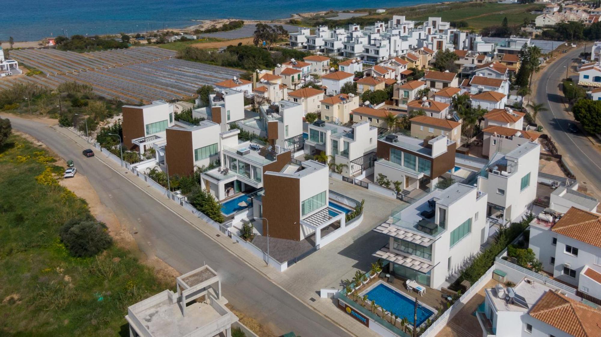 Seaview Luxury Villa Jacuzzi & Pool! 2 Min Beach بروتاراس المظهر الخارجي الصورة
