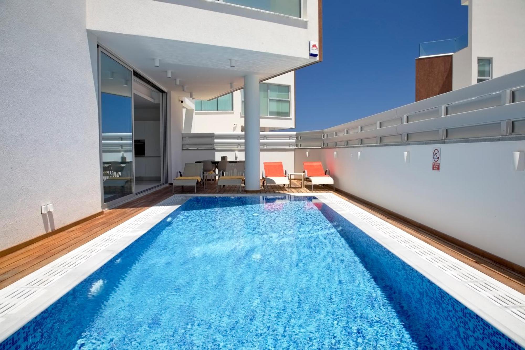 Seaview Luxury Villa Jacuzzi & Pool! 2 Min Beach بروتاراس المظهر الخارجي الصورة