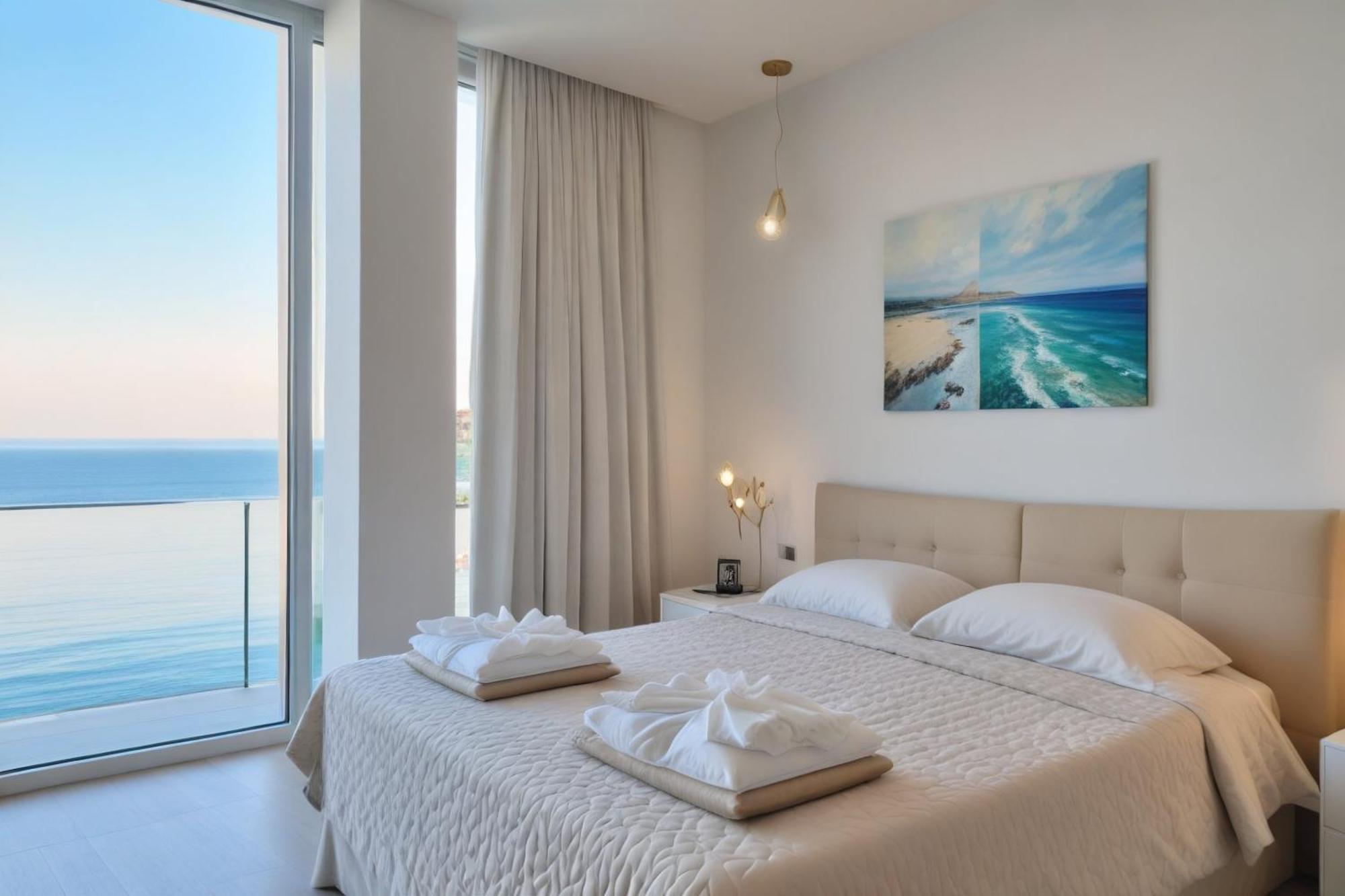 Seaview Luxury Villa Jacuzzi & Pool! 2 Min Beach بروتاراس المظهر الخارجي الصورة